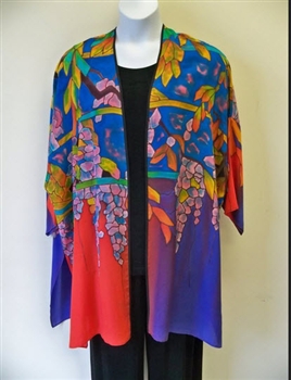 Tiffany Handpainted Silk Jacket