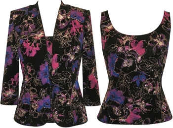 Alex Evenings  Purple Floral  Twin Set