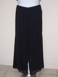 Alex Evenings Black Chiffon Palazzo Pants