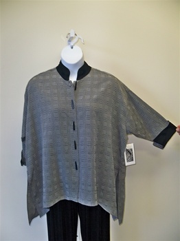 Carole Tomkins Pewter Squares Big Shirt