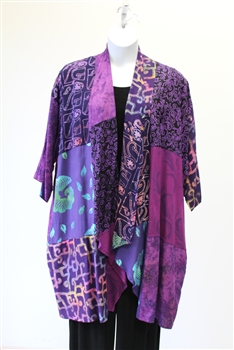 Cascading Patchwork  Kimono Duster Jacket