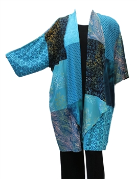 Cascading Patchwork  Kimono Duster Jacket